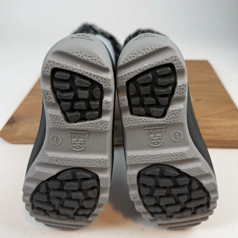 New Kids Kamik Snow Angel‎ Gray Waterproof Insulated Snow Winter Boots Size 1 Y